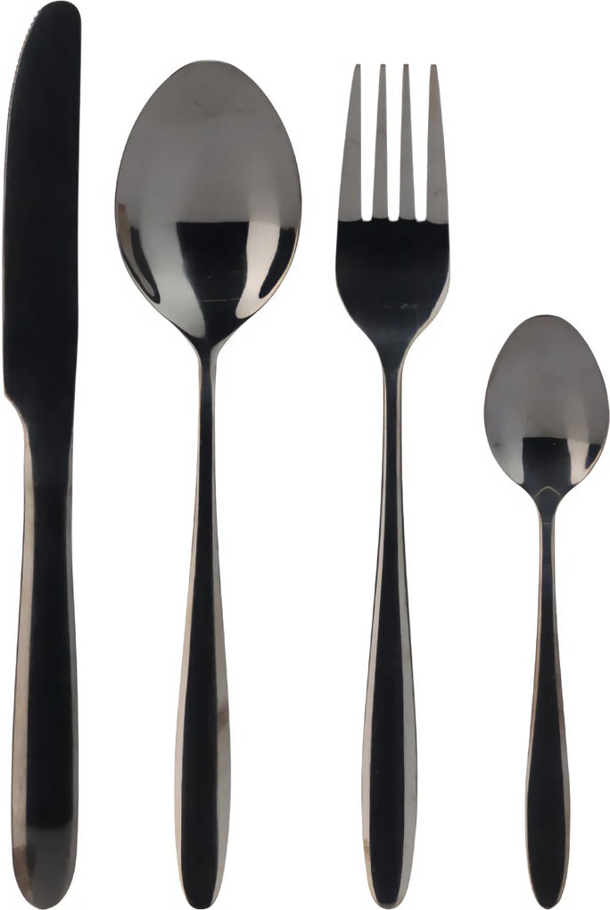 Set tacâmuri pentru 6 persoane în negru