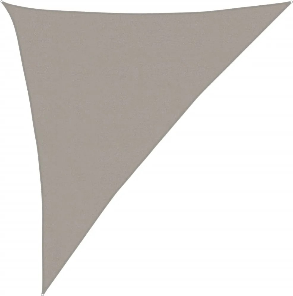 vidaXL Pânză parasolar gri deschis 3x4x5m HDPE 160 g/m² triunghiular