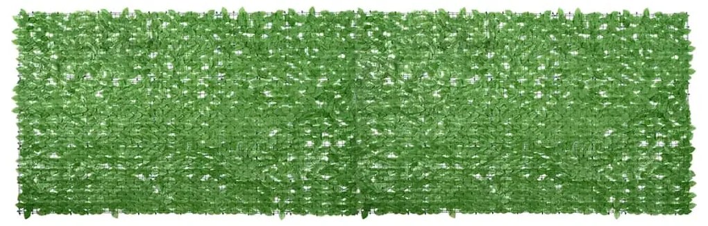 vidaXL Paravan de balcon, frunze verzi, 500x150 cm