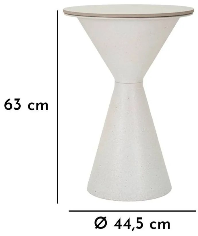 Măsuță auxiliară rotundă cu blat ceramic ø 44 cm Fush – Mauro Ferretti
