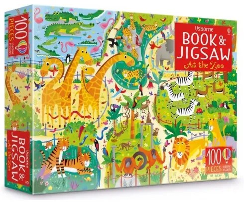 Set Puzzle si Carte - At the zoo puzzle