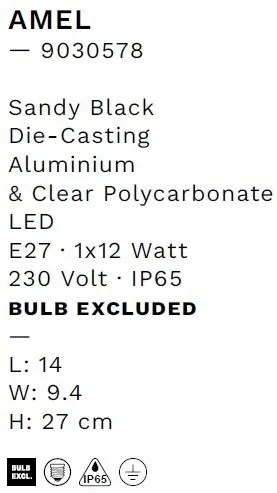 Aplica de perete iluminat exterior decorativ IP65 AMEL