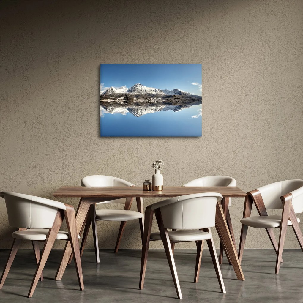Tablou cu munți și reflectarea lor (70x50 cm)