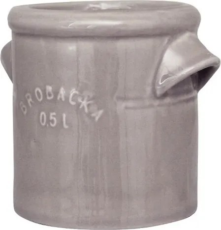 Ghiveci din ceramică glazurată manual 0,5L bej, „Brobacka"
