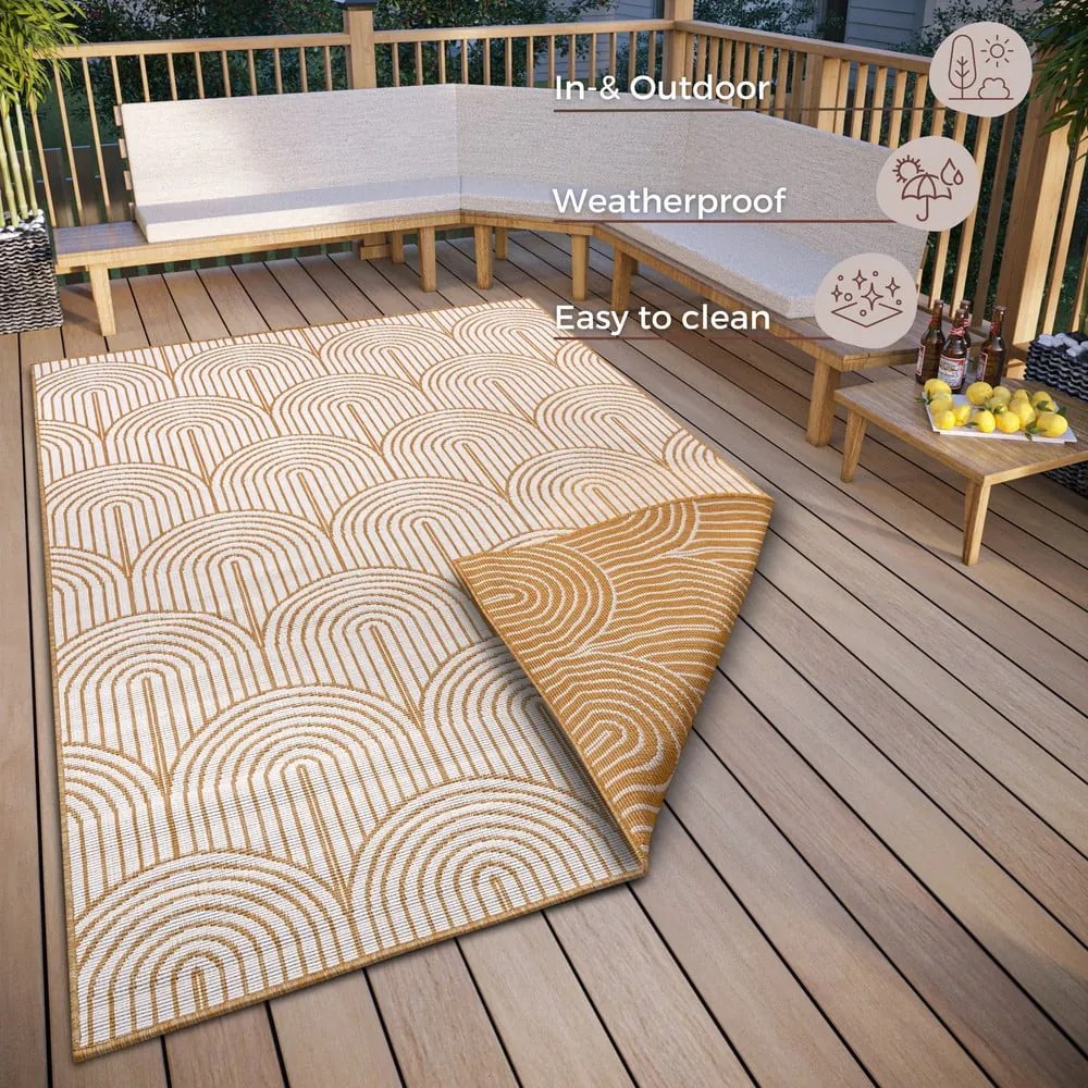 Covor de exterior galben ocru 240x330 cm Pangli Ochre – Hanse Home