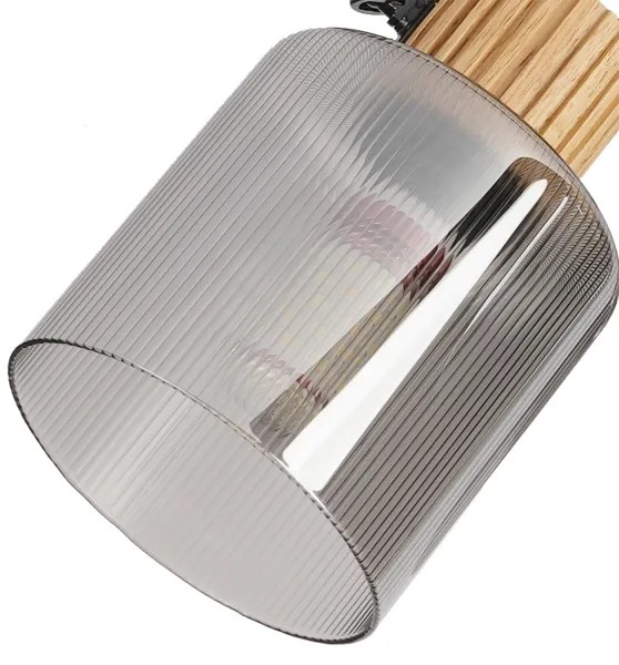 Brilagi - Lampă HYGGE cu 4xE14/15W/230V lemn/fumuriu