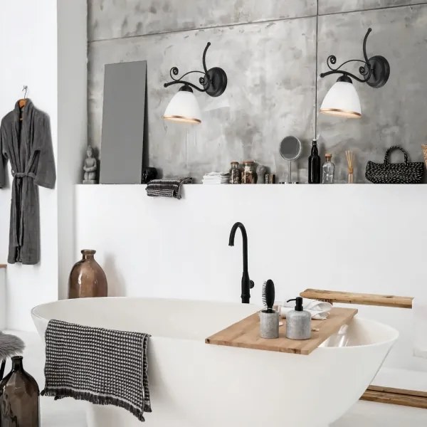 Aplică RETRO II 1xE27/60W/230V negru mat