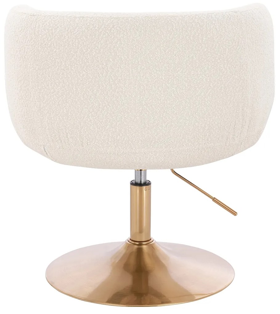 HR333N Scaun Boucle Crem cu Bază Aurie