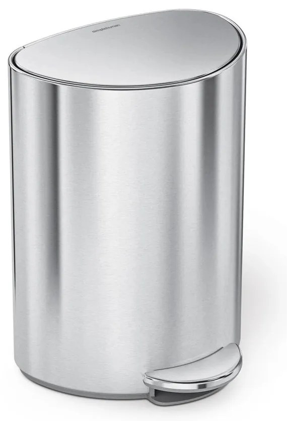 Simplehuman Coș de gunoi cu pedală 6 l,semicircular, oțel inoxidabil mat, plastic