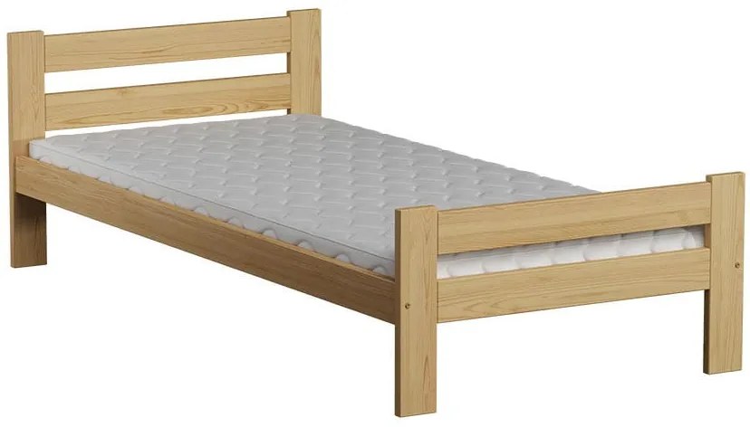 Pat din lemn Manta 100x200 PIN nevopsit cu somieră