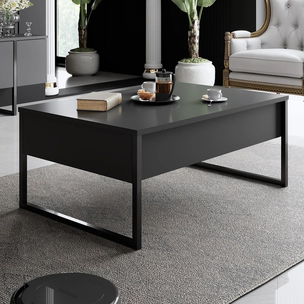 Măsuță de cafea Luna 1 (negru). 1062896