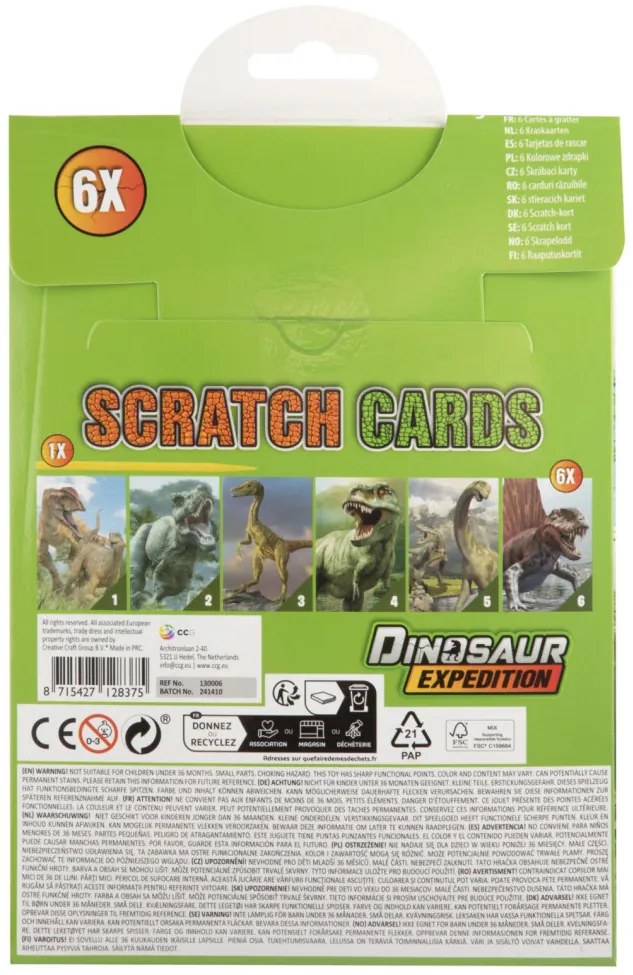 Dinozaur Expedition set de artă cu zgârieturi