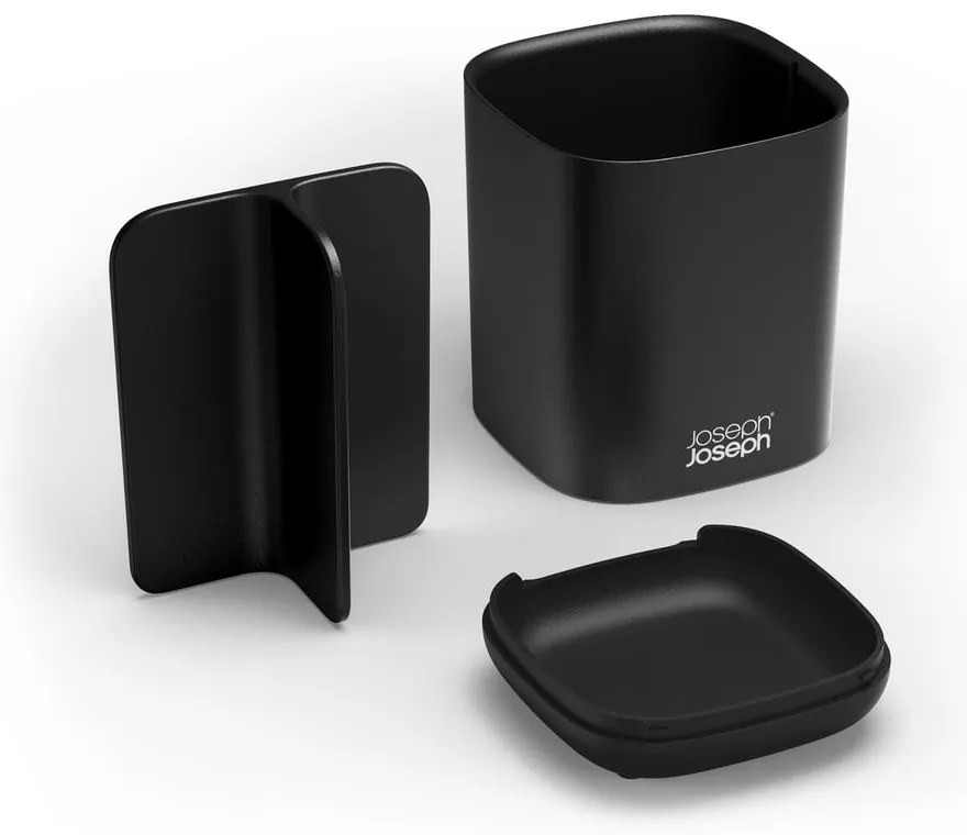 Suport pentru periuța de dinți negru din plastic EasyStore – Joseph Joseph