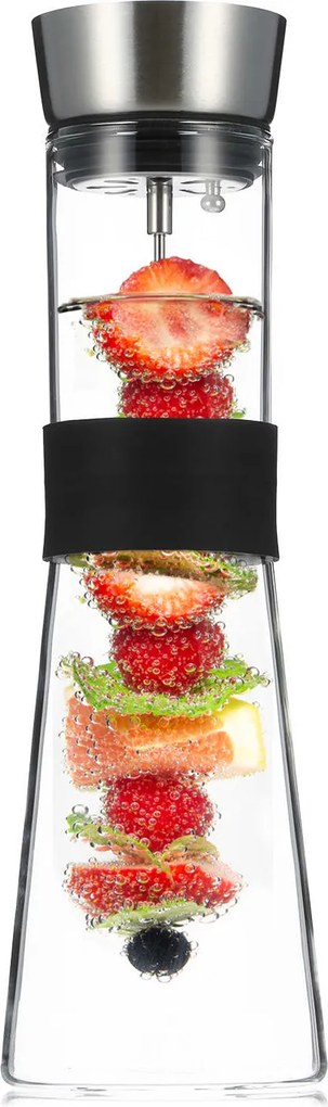 Klarstein Glaswerk Sile, carafă, 1 litru, sticlă borosilicată, țepușă pentru fructe