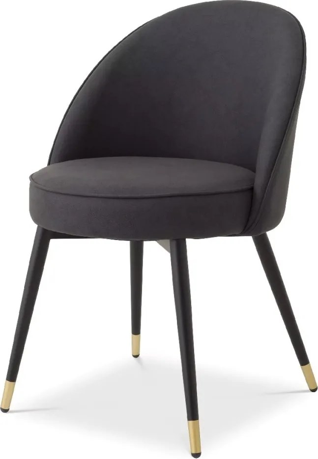 Set de 2 scaune design LUX Cooper, piele sintetica gri