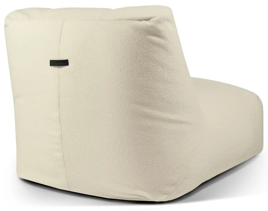 Fotoliu bean bag gri deschis cu tapițerie din țesătură bouclé Tube 100 – SLOWDOWN