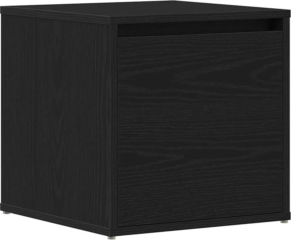 vidaXL Comodă cu sertare Stejar Negru 40,5 x 40 x 40 cm Lemn compozit