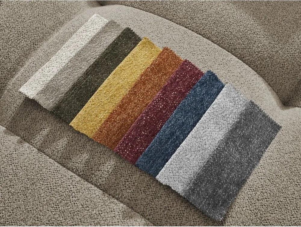 Taburet bej cu tapițerie din chenille Roxelane – Bobochic Paris