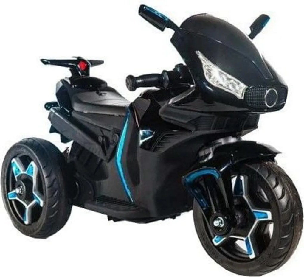 Motocicleta Electrica cu Acumulator Pentru Copii NOVOKIDS™ Shadow Motor, 2-6 ani, max 40 kg, Cu Sunete si Lumini LED, Trotineta Electrica, 3 Roti,