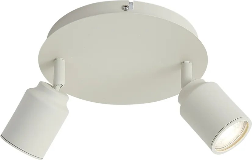 Spot încastrat modern bej cu 2 lumini IP44 - Ducha