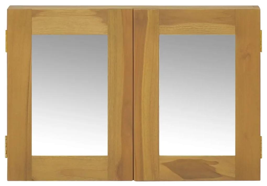 338242 vidaXL Dulap cu oglindă, 60x10x40 cm, lemn masiv de tec