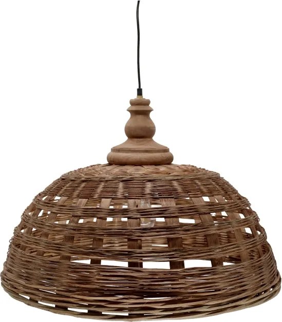 Lustra împletită manual din rattan si rachita, D62 cm