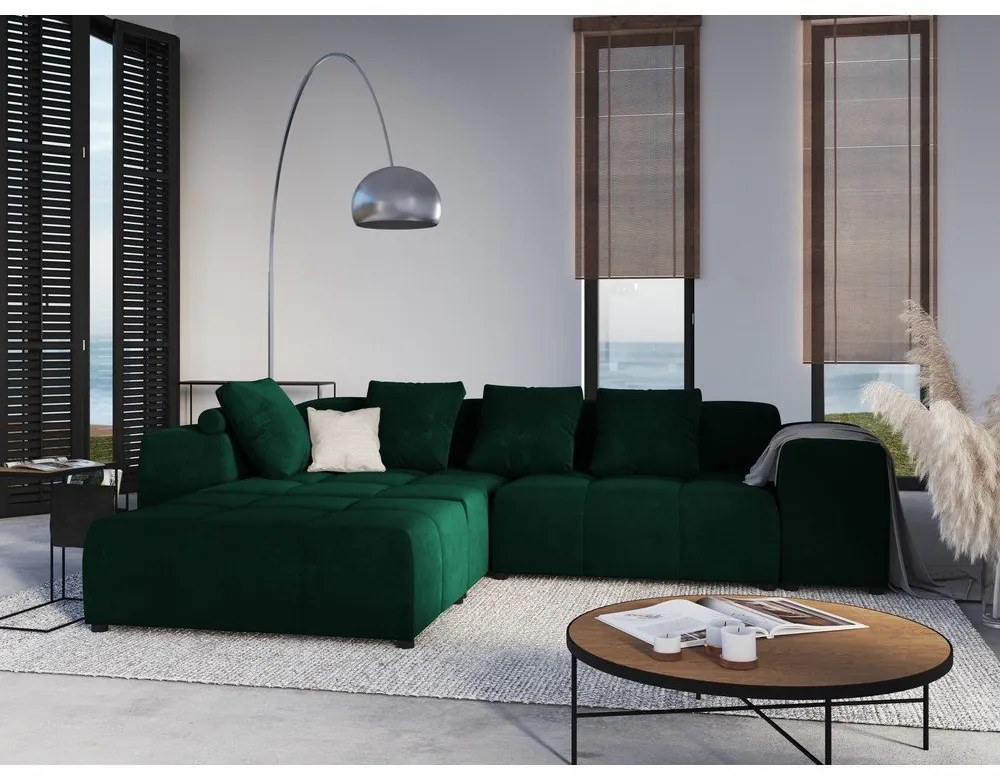 Pernă pentru canapea modulară verde cu tapițerie din catifea Rome Velvet - Cosmopolitan Design