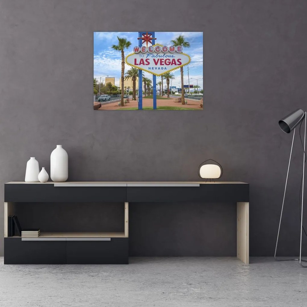 Tablou pe sticlă - Las Vegas (70x50 cm)