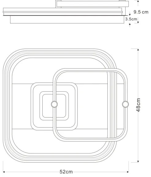 Globo 48459-48 - Plafonieră LED dimabilă ANI, 48W/230V, 2700–6000K + telecomandă