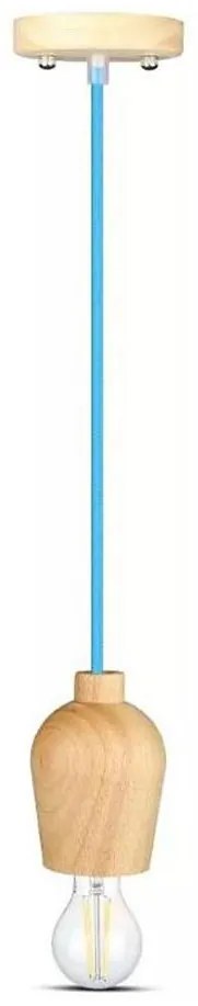 Lustră pe cablu 1xE27/60W/230V albastră
