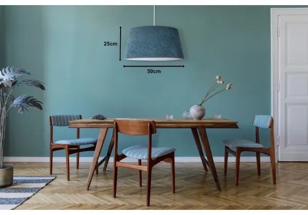 Duolla - Lustră pe cablu BOUCLE 1xE27/15W/230V d. 50 cm turcoaz