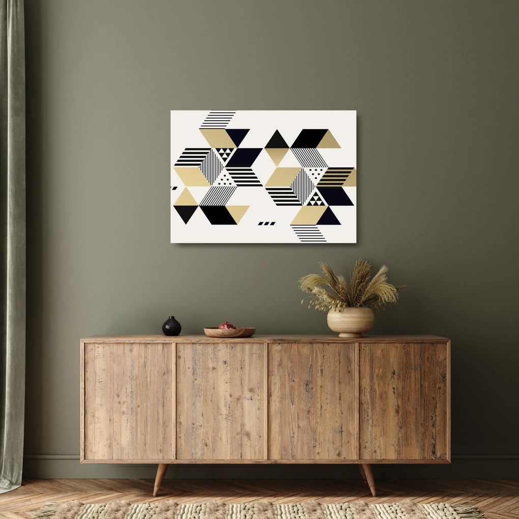Tablou pe sticlă - Forme geometrice N⁰1 (70x50 cm)