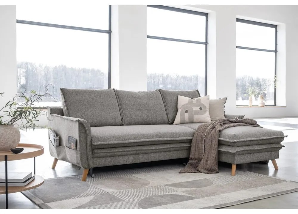 Colțar gri extensibil (cu colț pe partea dreaptă) Charming Charlie – Miuform