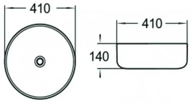 Lavoar Loano 41 cm diametru, alb