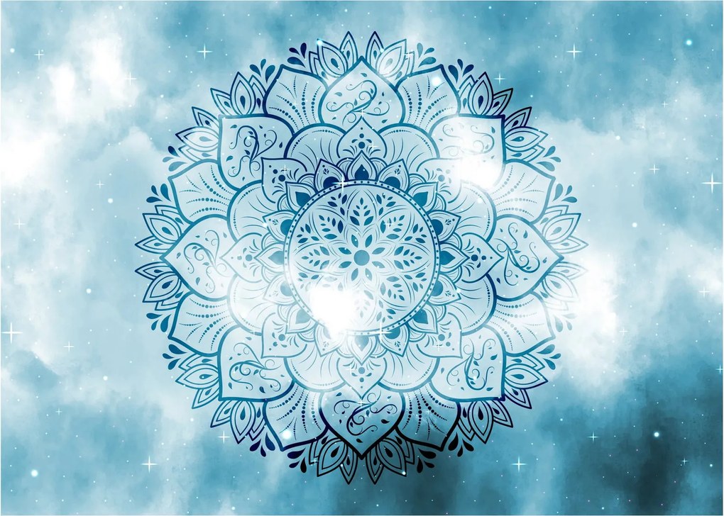 Tablou pe sticlă - Mandala cerească (70x50 cm)