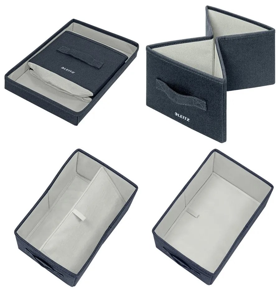 Cutii de depozitare 2 buc. din material textil cu capac – Leitz
