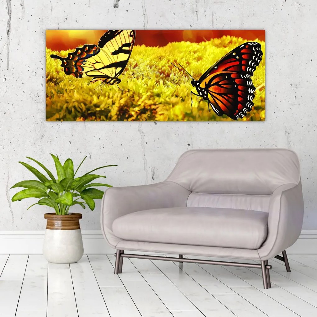 Tablou cu fluturi (120x50 cm)