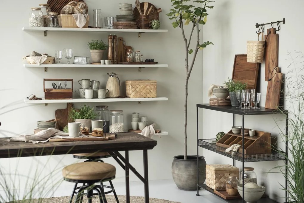 Set de 2 cutii patrate din lemn de frasin CHIP WOOD