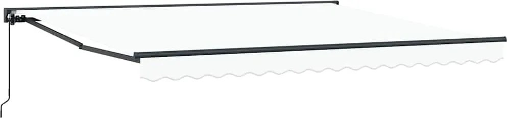 vidaXL Cadru de copertină Alb 400 × 300 cm Poliester cu Acoperire PU