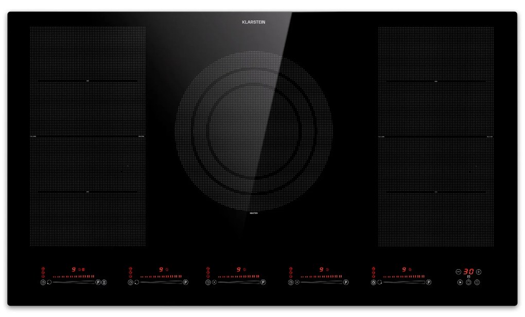 Masterzone 90 Flex, plită cu inducție, max. 12 600 W, încorporat, 5 zone Flex, tehnologie ThermoBoost, Smart Flex