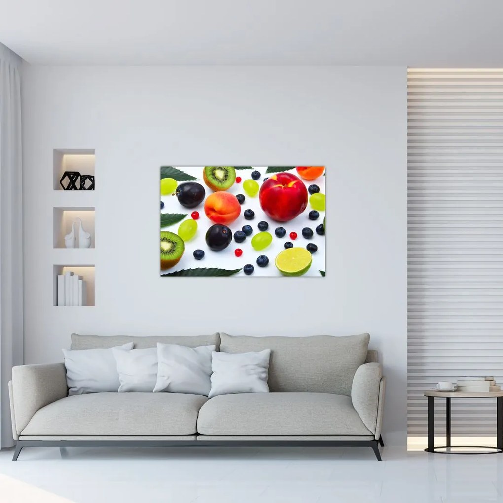 Tablou - fructe cu picături de apă (90x60 cm)