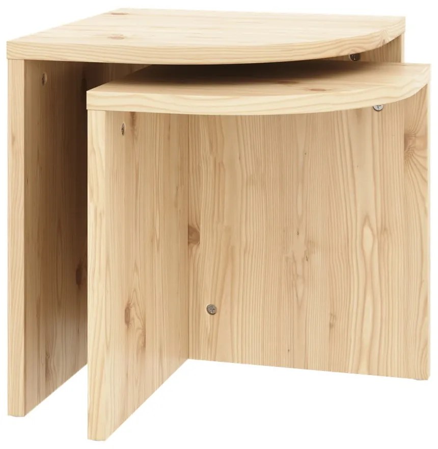 Măsuțe de cafea în culoare naturală 2 buc. din lemn de pin Combine – Karup Design