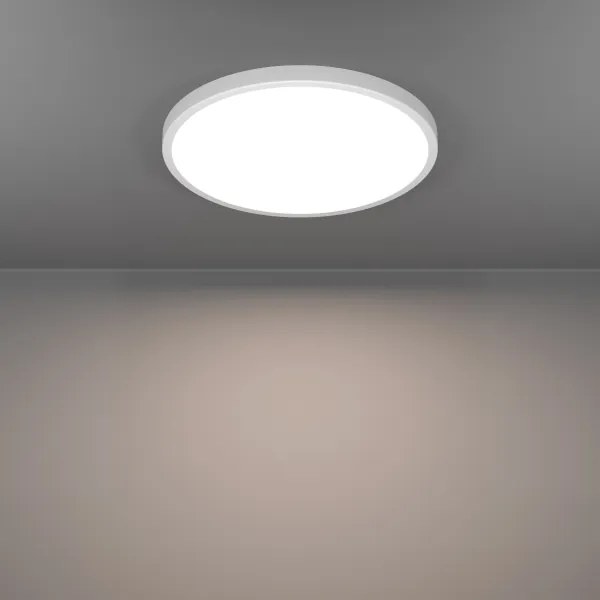 Eglo 901726 - Plafonieră LED RGBW FUEVA-Z, cu intensitate reglabilă, sticlă fumurie, LED/17,5W/230V 39,9cm IP44 albă