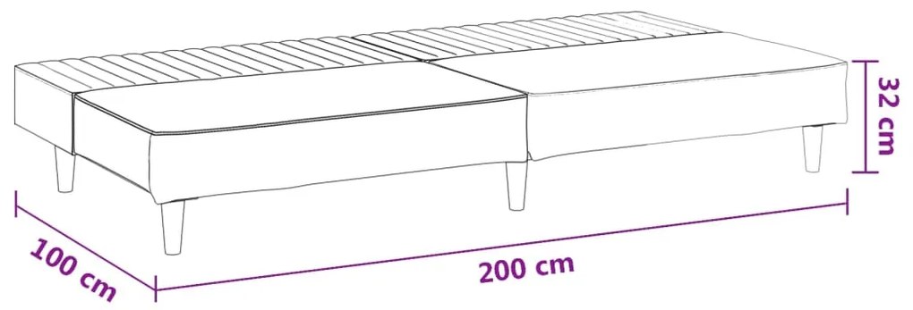 Canapea extensibila cu 2 locuri, maro, piele ecologica Maro, Fara scaunel pentru picioare Fara scaunel pentru picioare