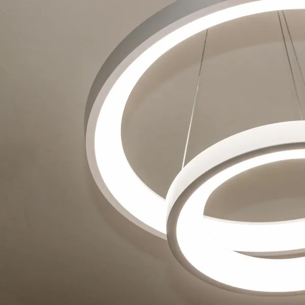 Brilagi - Pendul LED dimabil pe cablu FALCON SLIM LED/68W/230V Ø 50 cm alb + telecomandă