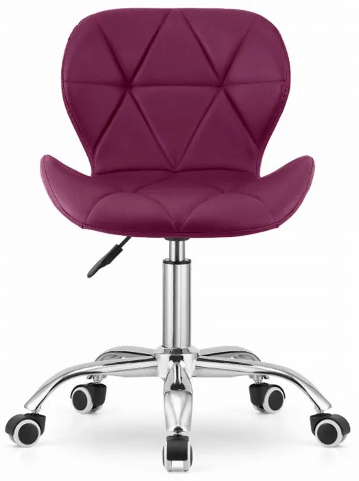 Scaun de birou AVOLA din piele ecologica, culoare vin.