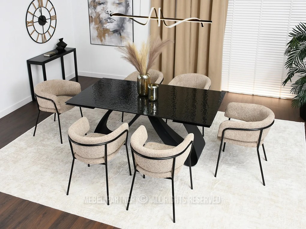 Scaun Sorento (bej închis + negru). Promo -9%. 1111274