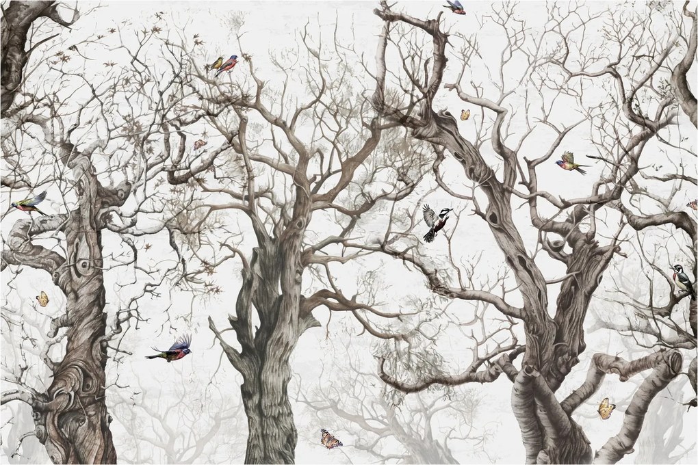 Tablou - Model de pădure, desen (90x60 cm)