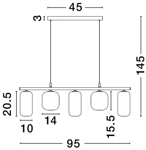 Lustra suspendata LED design modern AELIA