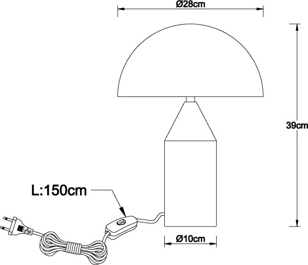 Globo 21030N - Lampă de masă ATOMA 2xE27/40W/230V crom mat